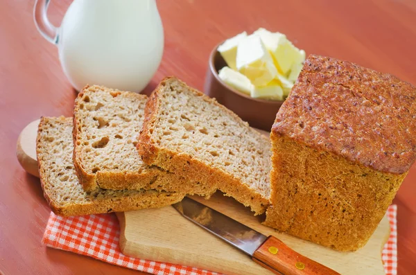 Brot mit Butter — Stockfoto