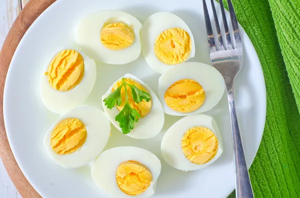 Gekookte eieren — Stockfoto