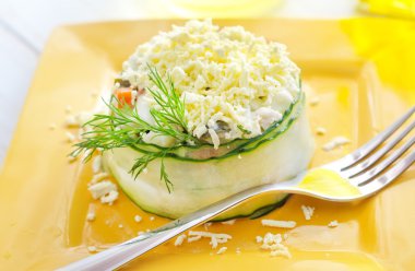 taze salata tavuk ve haşlanmış sebze