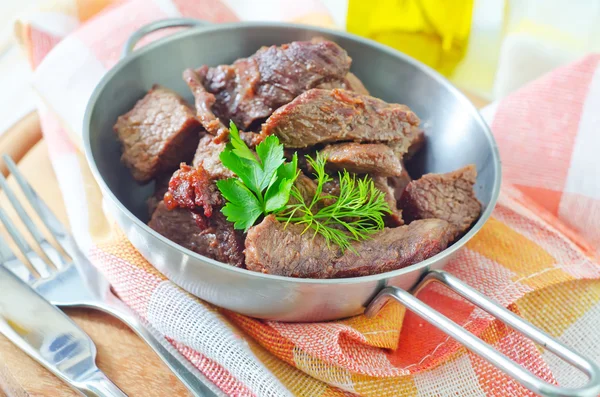 Carne fritta — Foto Stock