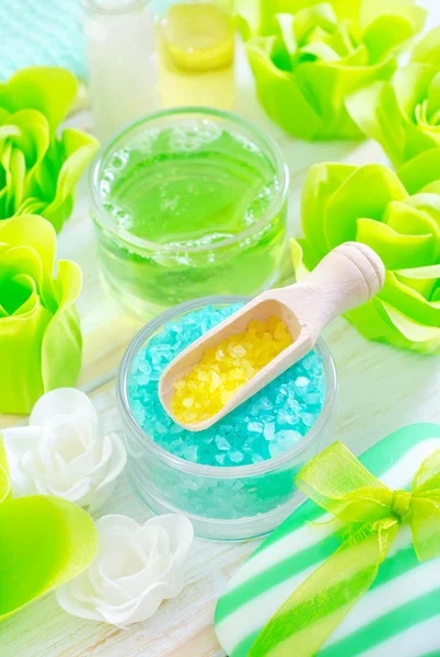 Sale marino e sapone — Foto Stock