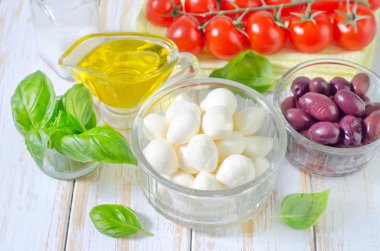 caprese için malzemeler