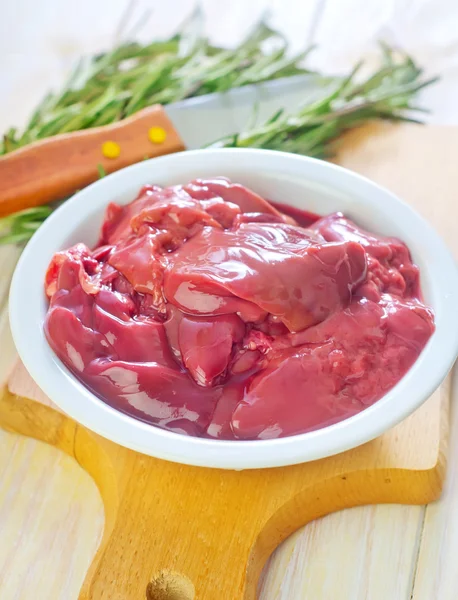 Liver in a bowl — Stock Photo, Image