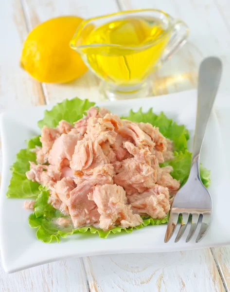 Salat aus Thunfisch — Stockfoto