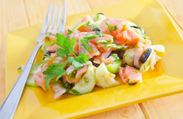 Salad with salmon — Stock Photo, Image