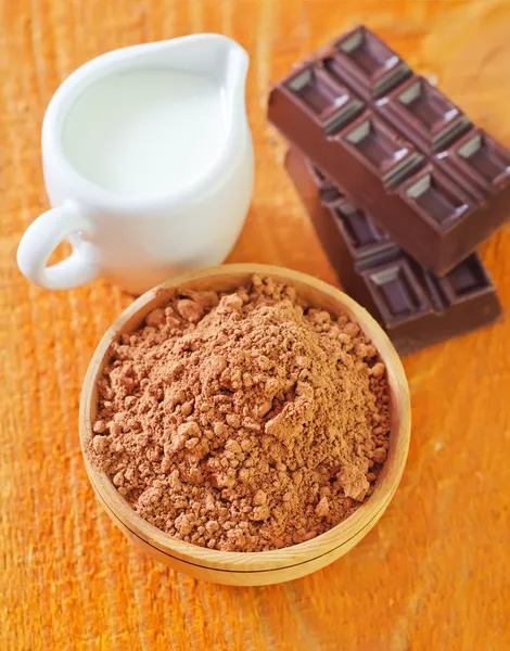 Cocoa in a bowl — Stock Photo, Image