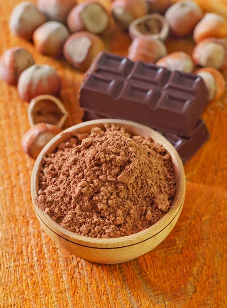 Cocoa in a bowl — Stock Photo, Image