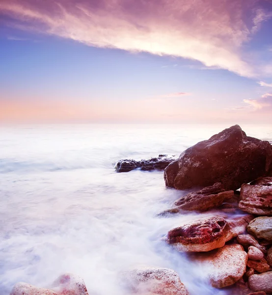 Море и закат — стоковое фото