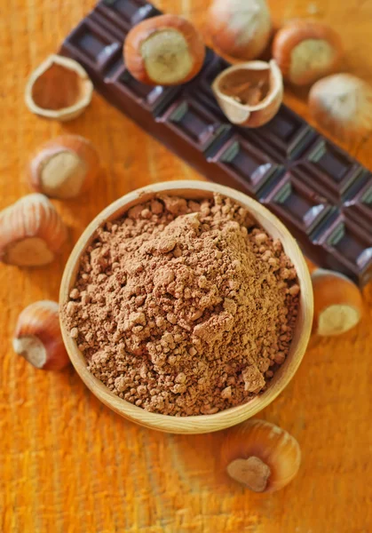 Cocoa in a bowl — Stock Photo, Image