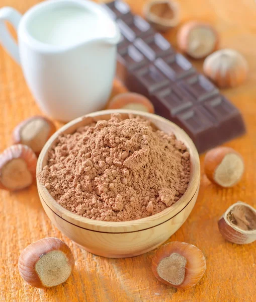 Cocoa in a bowl — Stock Photo, Image