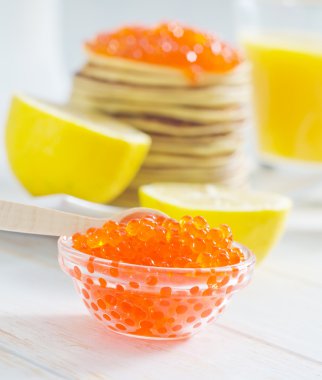 havyar ile Pancakes