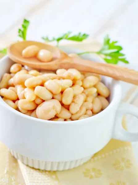 White beans in bowl — Stock Photo, Image