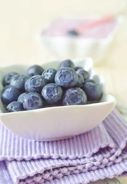 Blueberry and yogurt — Stock Photo, Image