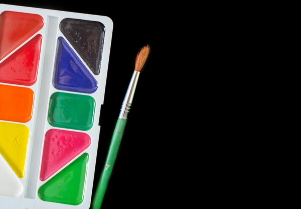 Paint and brush — Stock Photo, Image