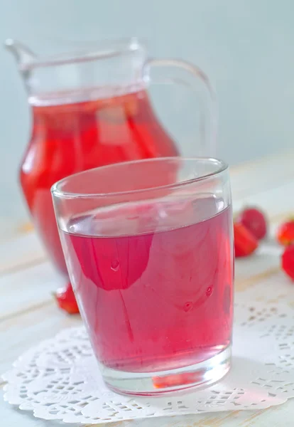Drink from strawberry — Stock Photo, Image
