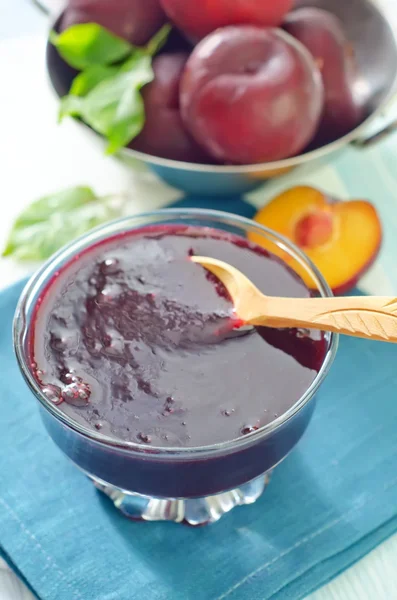 Jam and plum — Stock Photo, Image