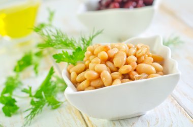 Beyaz ve kırmızı fasulye