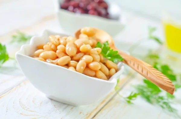 White and red beans — Stock Photo, Image