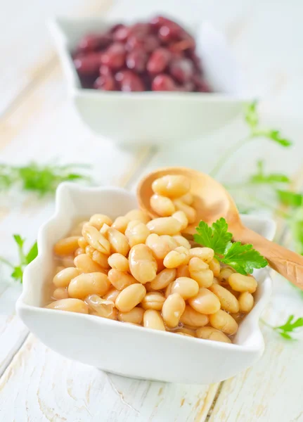 White and red beans — Stock Photo, Image