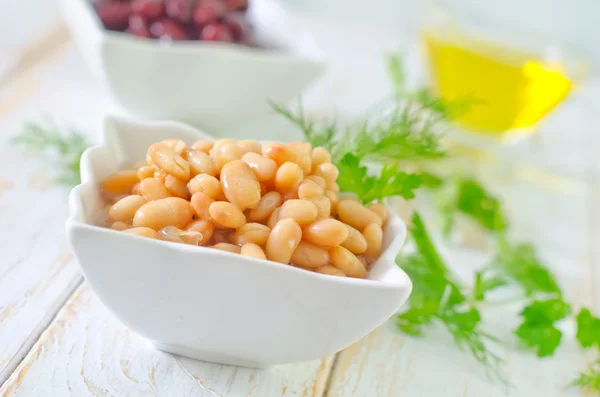 White and red beans — Stock Photo, Image