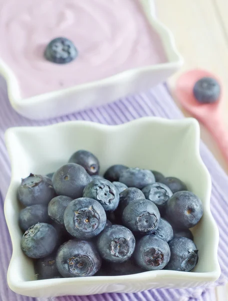 Jogurt a Borůvka — Stock fotografie