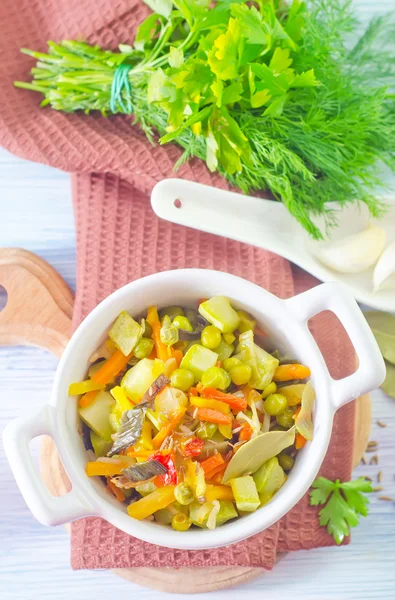 Produtos hortícolas cozidos — Fotografia de Stock