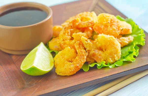 Fried shrimps — Stock Photo, Image