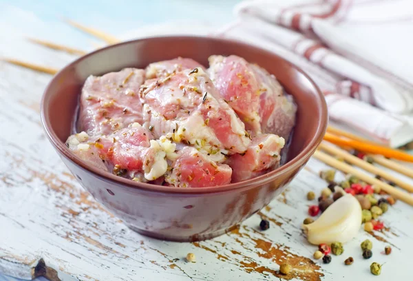 Carne cruda para kebab —  Fotos de Stock