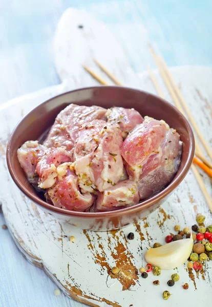 Rohes Fleisch für Dönerspieße — Stockfoto