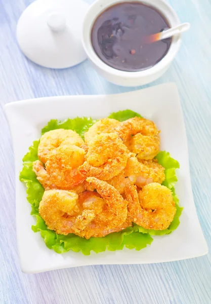 Fried shrimps — Stock Photo, Image