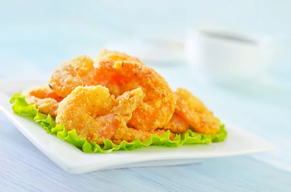 Fried shrimps — Stock Photo, Image