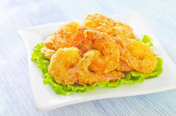 Fried shrimps — Stock Photo, Image