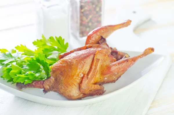 Baked quail — Stock Photo, Image