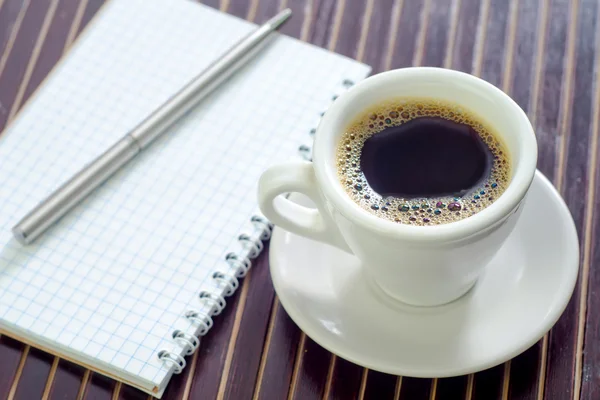 Koffie en Opmerking — Stockfoto