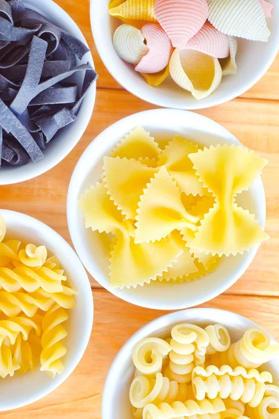 Different raw pasta — Stock Photo, Image