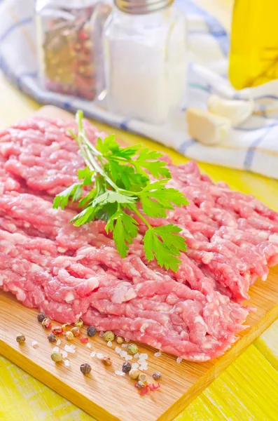 Köttfärs med krydda — Stockfoto