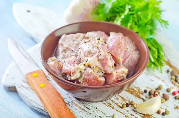 Fleisch mit Gewürz — Stockfoto