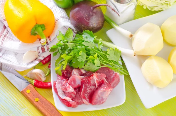 Kött och grönsaker — Stockfoto
