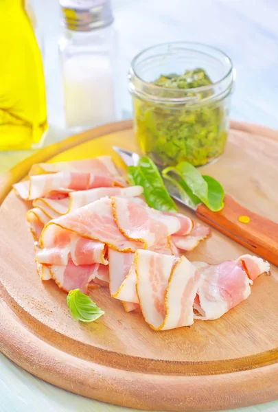 Skivad bacon — Stockfoto