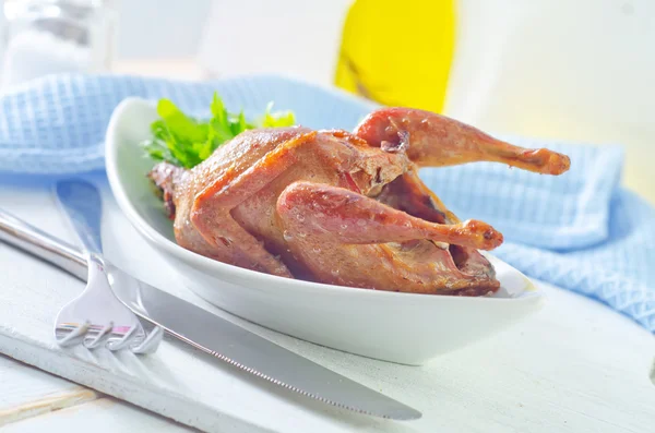 Baked quail — Stock Photo, Image
