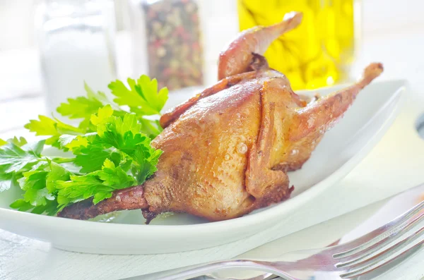 Baked quail — Stock Photo, Image