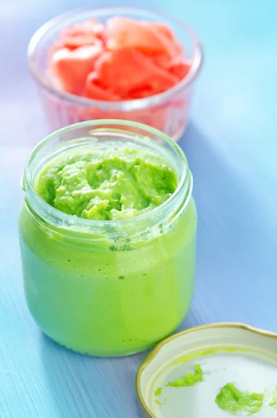 Wasabi and ginger — Stock Photo, Image