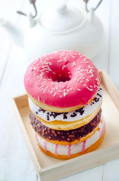 Sweet donuts, different kind from donuts — Stock Photo, Image