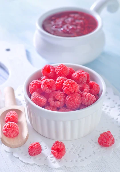Raspberry and jam — Stock Photo, Image