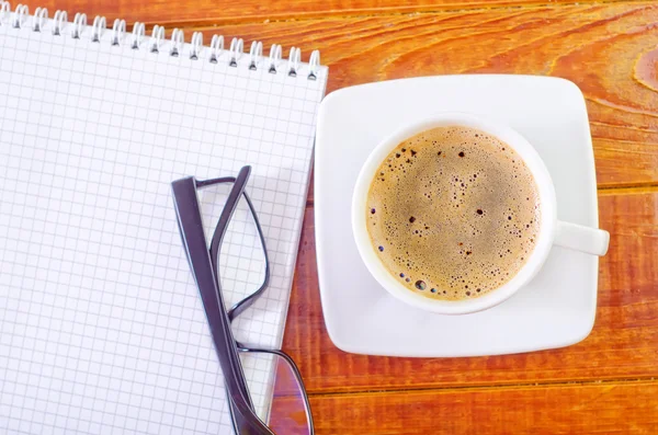 Coffee and note — Stock Photo, Image