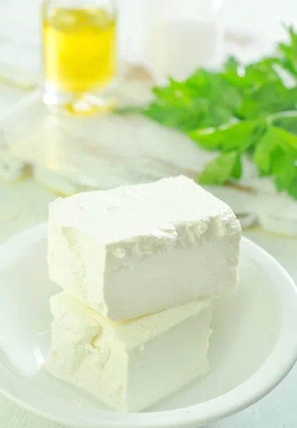 Feta na mesa — Fotografia de Stock