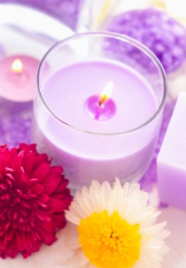 deniz tuzu ve mum, renk tuz