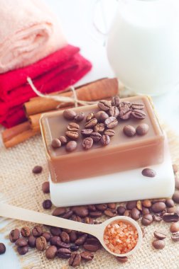 kahve sabun, sabun spa, kahve ve süt