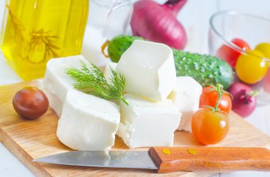 Yunan salatası için malzemeler