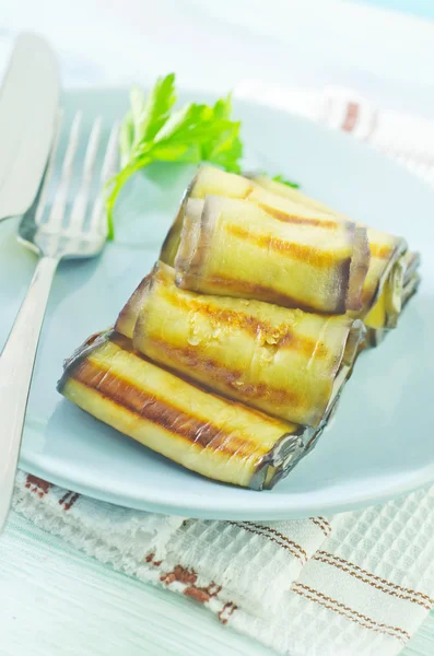 Baklažánové rolky — Stock fotografie